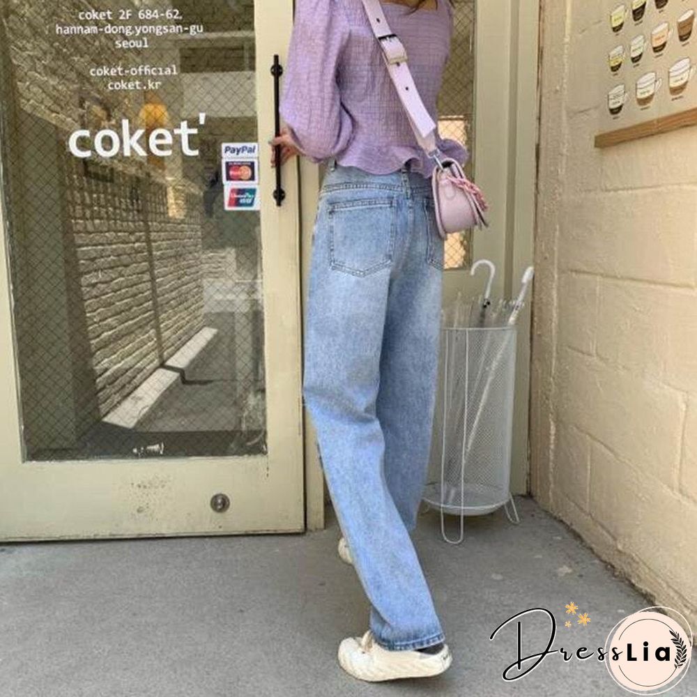 Ripped High Waist Jeans-Wide Leg, Distressed denim, streetwear style