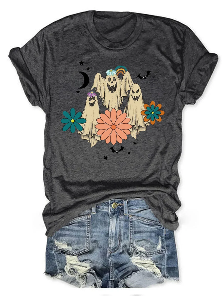 Retro Floral Ghost T-shirt