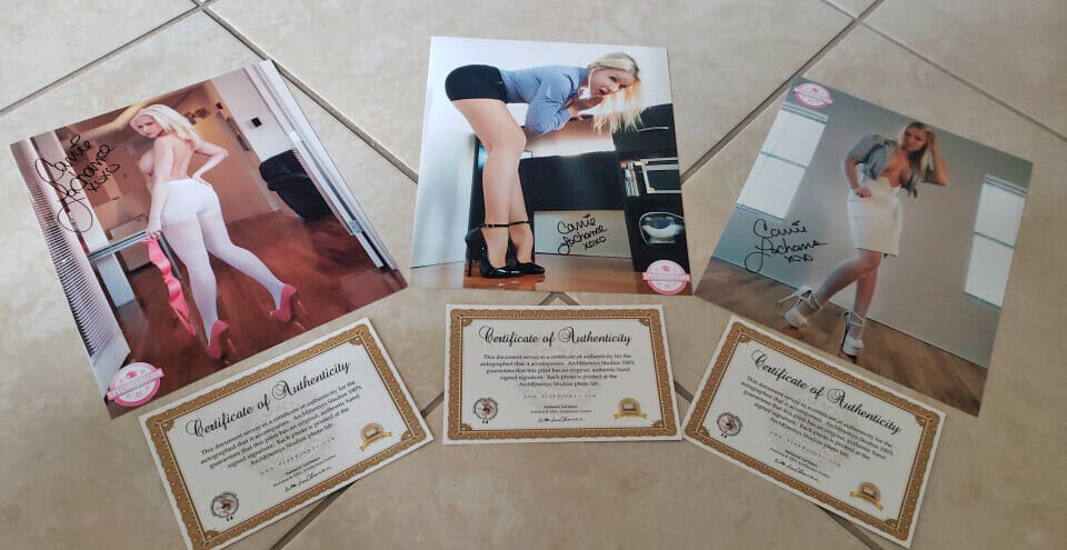 Lot of 3: Carrie LaChance Autographed/Signed Sexy 8x10 Photo Poster painting +COA's for each