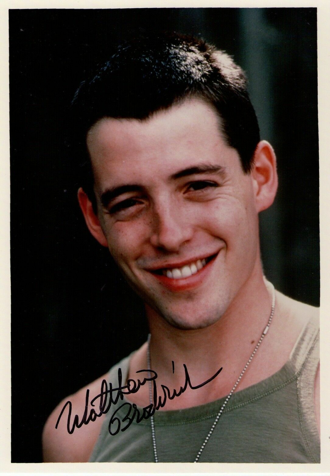 MATTHEW BRODERICK YOUNGER BIG SMILE SIGNED Photo Poster painting AUTOGRAPHED W/COA 8X10