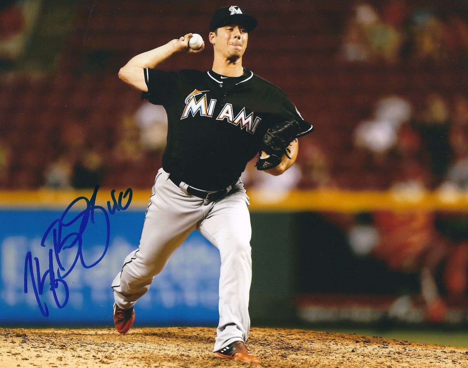AUTOGRAPHED KYLE BARRACLOUGH Miami Marlins 8X10 Photo Poster painting - COA