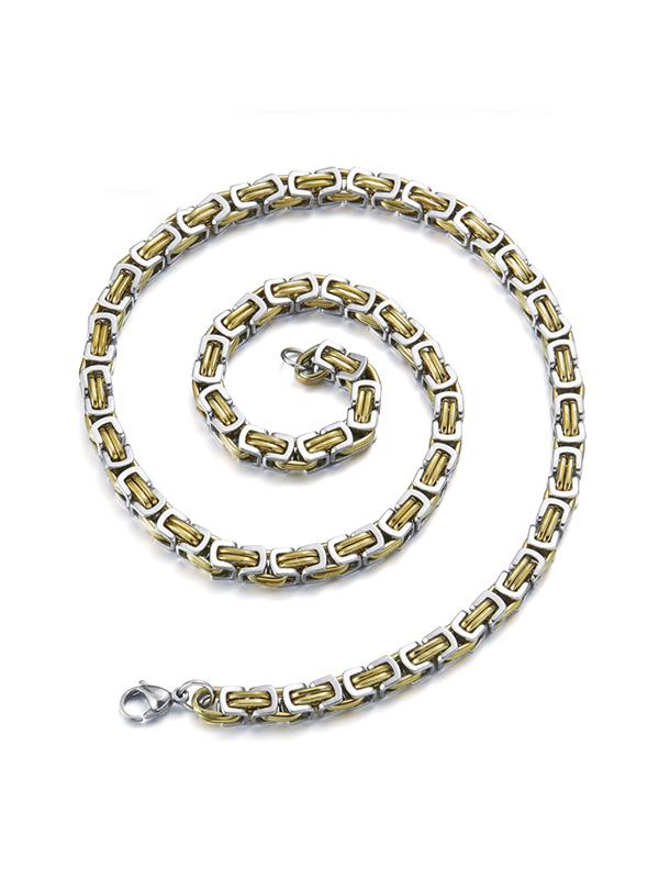 Men's Golden Personalized Gold-plated Necklace