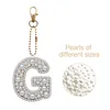 DIY 26 A-Z Letter Pearl Painting Keychain Charm Kits, Custom Alphabet Initial DIY Name Bag Key Ring Gift