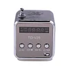 2Pack-TD-V26 Mini Radio FM Digital Speakers w/Receiver Support TF Card (Black)