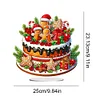 uk.everydayedeals DIY Acrylic Diamond Painting Desktop Tabletop Ornament - Xmas Gingerbread Man Cake