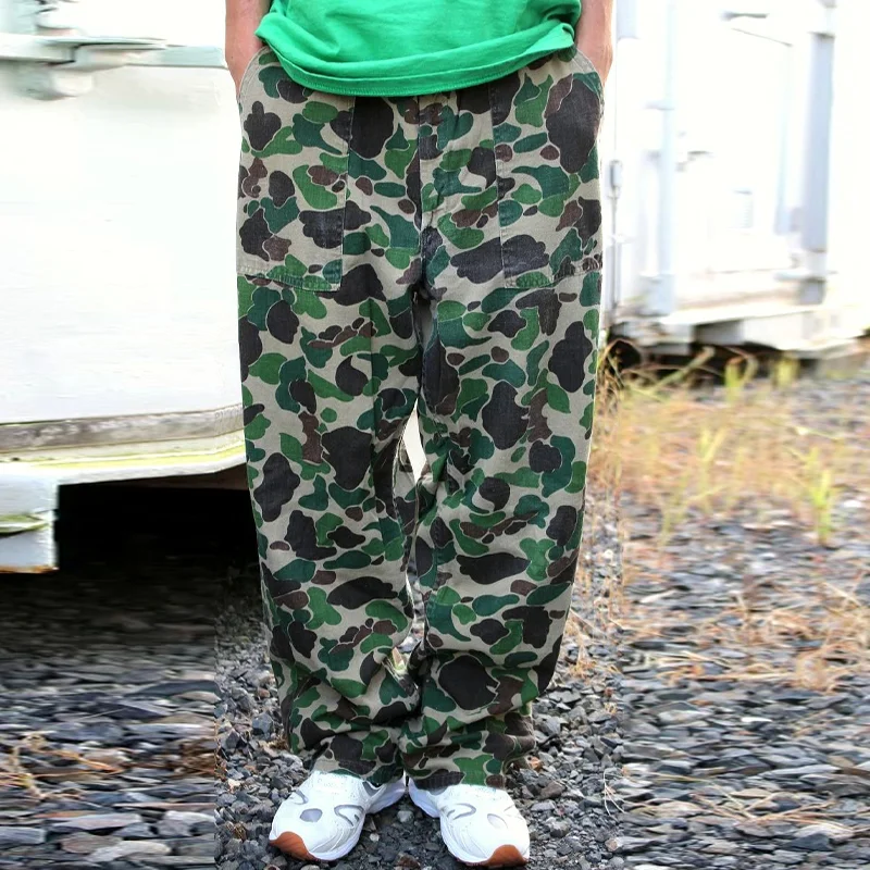 Vintage Tactical Hunting Camouflage Wide Leg Pants