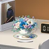 Flowers DIY Acrylic Desktop Diamond Art Kit Single-Sided for Home Decor
