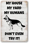 Protected by the dog - Vintage Metal Signs(12*16Inch)
