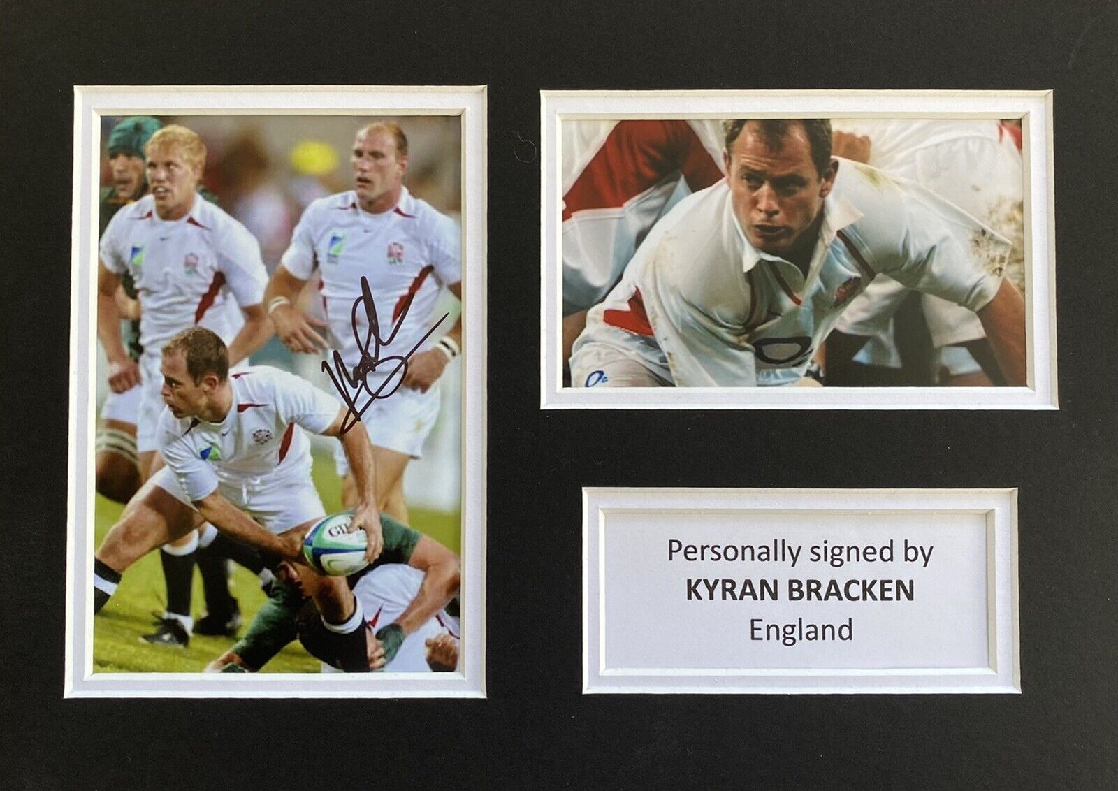 Kyran Bracken Genuine Hand Signed England Photo Poster painting In A4 Mount Display