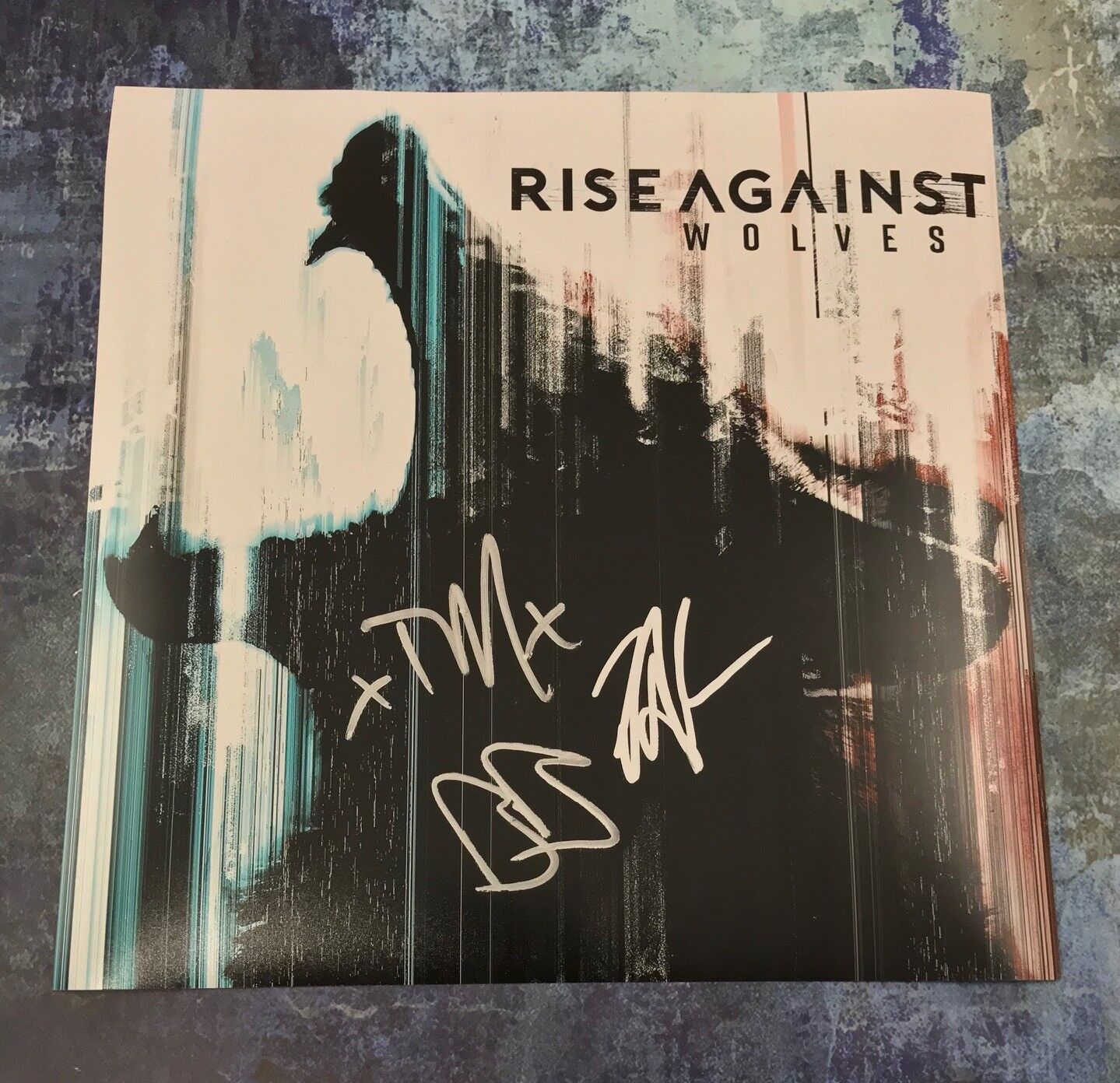 GFA Tim McIlrath x3 Band * RISE AGAINST * Signed 12x12 Photo Poster painting PROOF R3 COA