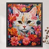 Cat In Flowers-14CT Stamped Cross Stitch 51*63cm/20.08*24.8in(Big Size)