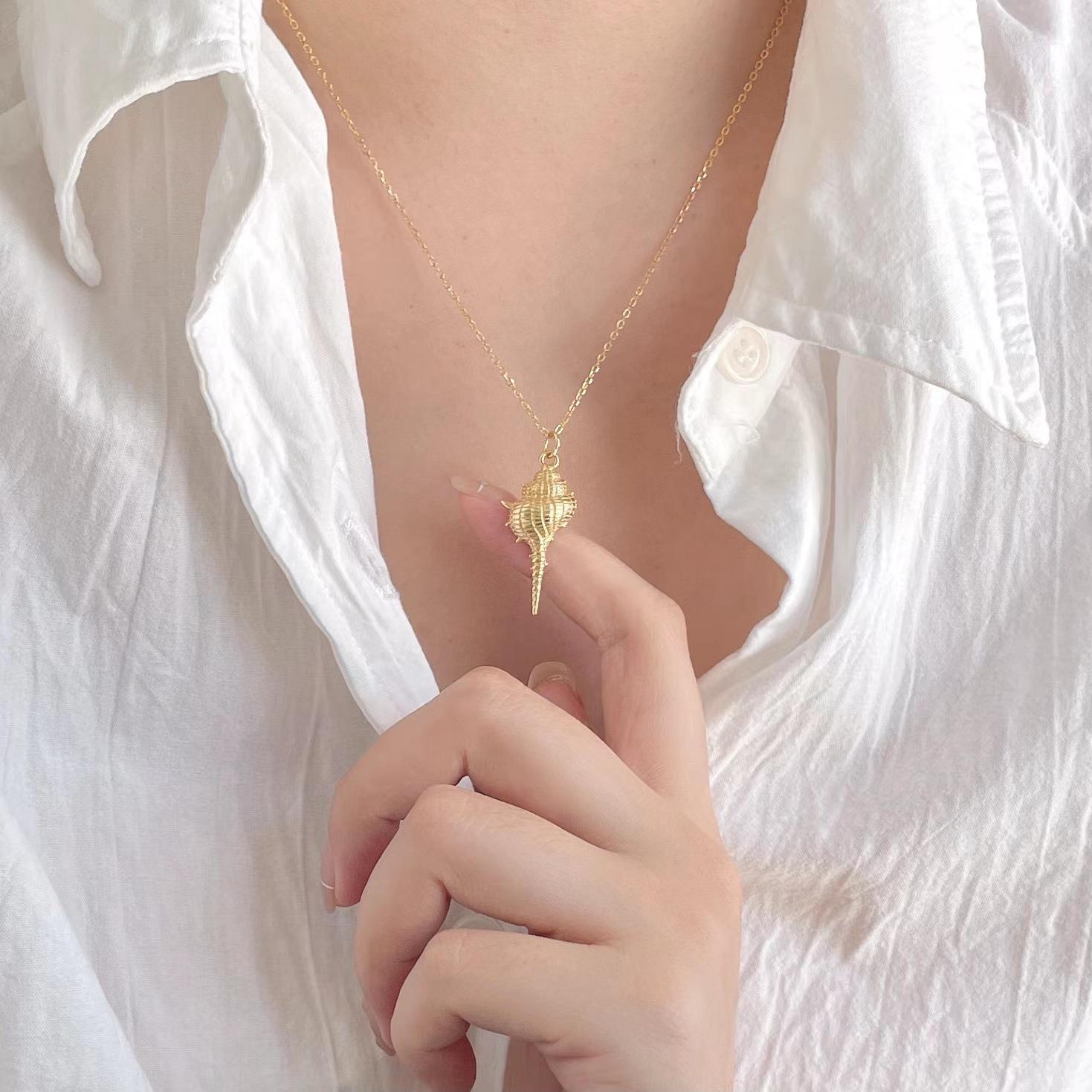 925 Sterling Silver Niche Conch Silver Necklaces