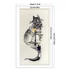 Ink Architectural Cat-Full Embroidery 2 Strands 18CT Counted Cross Stitch-30*55CM