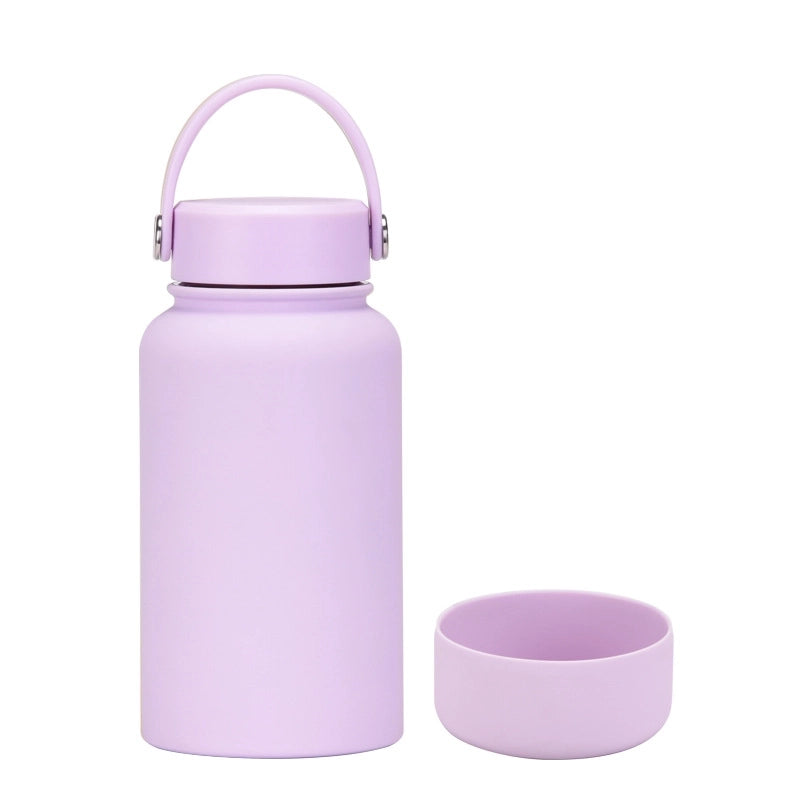 Casual Solid Color Stainless Steel Silica Gel Water Bottles 1 Piece