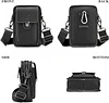 G&uuml;rteltasche Leder Herren H&uuml;fttasche mit G&uuml;rtelschlaufe Handytasche mit Geldb&ouml;rse Vintage Kleine Umh&auml;ngetasche Schultertasche Vertikale Handyh&uuml;lle Geldbeutel 7 Zoll Braun
