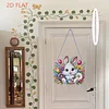 Easter 2D Flat DIY Hanging Diamond Art Ornament Home Window Pendant (Bunny)