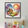 Heart-Shaped Flowers-11CT Stamped Cross Stitch 40*40cm/15.75*15.75in tapestrymarket