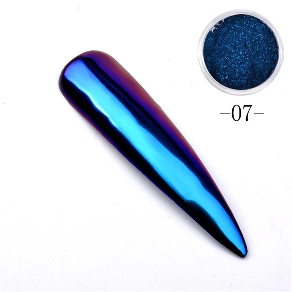 New Nail Mirror Powder Chrome Pigment Nail Art Glitter Design Optical Chameleon DIY Dust Flakes Decorations Brush Manicure-Nail Inspo