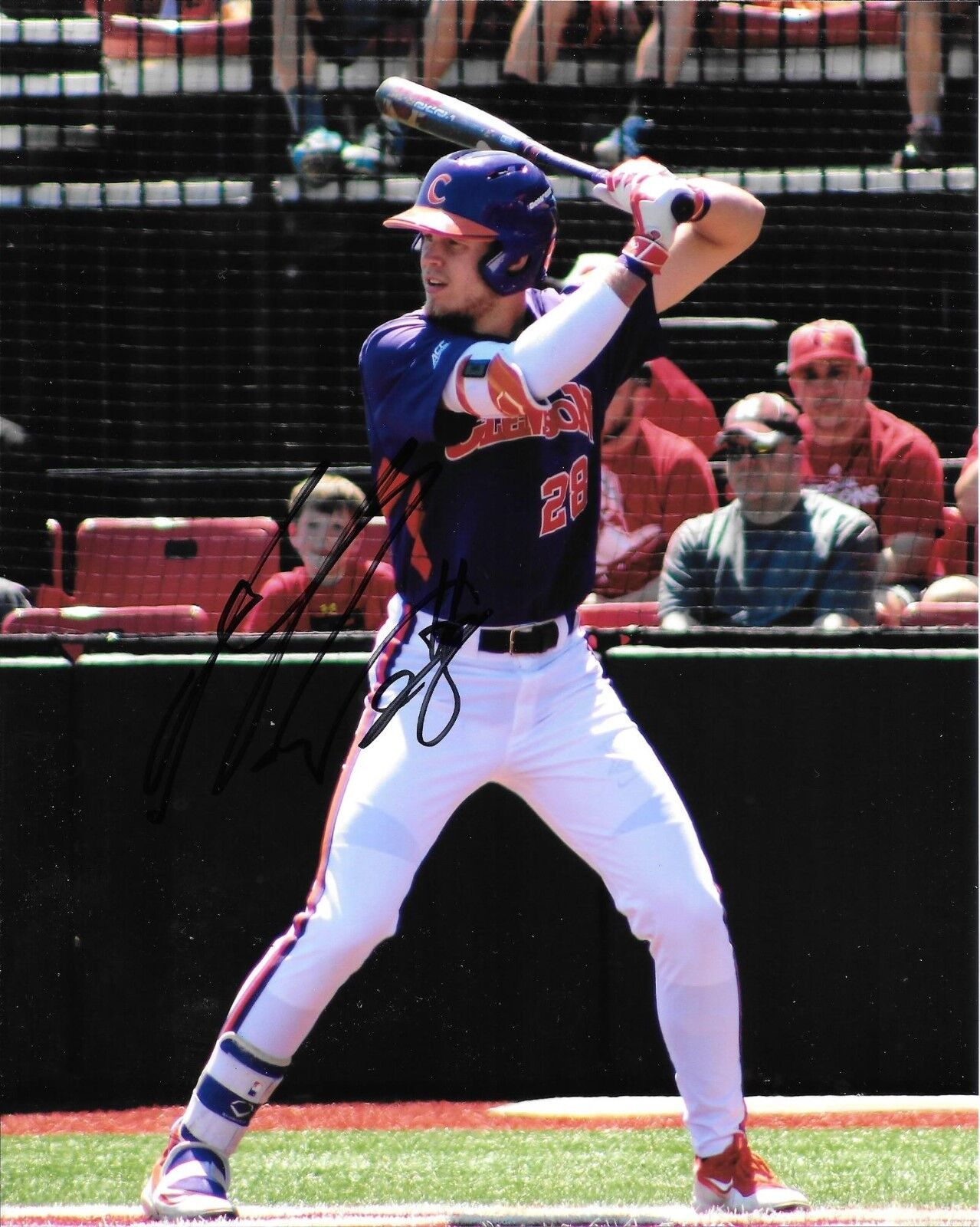 SETH BEER HAND SIGNED CLEMSON TIGERS 8X10 Photo Poster painting W/COA