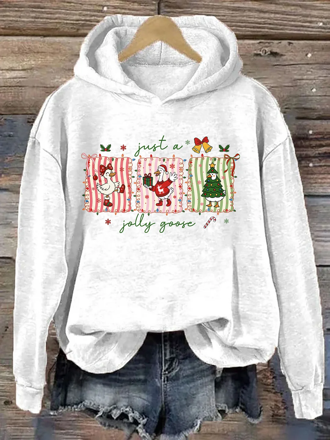 Retro Christmas Goose Hoodie