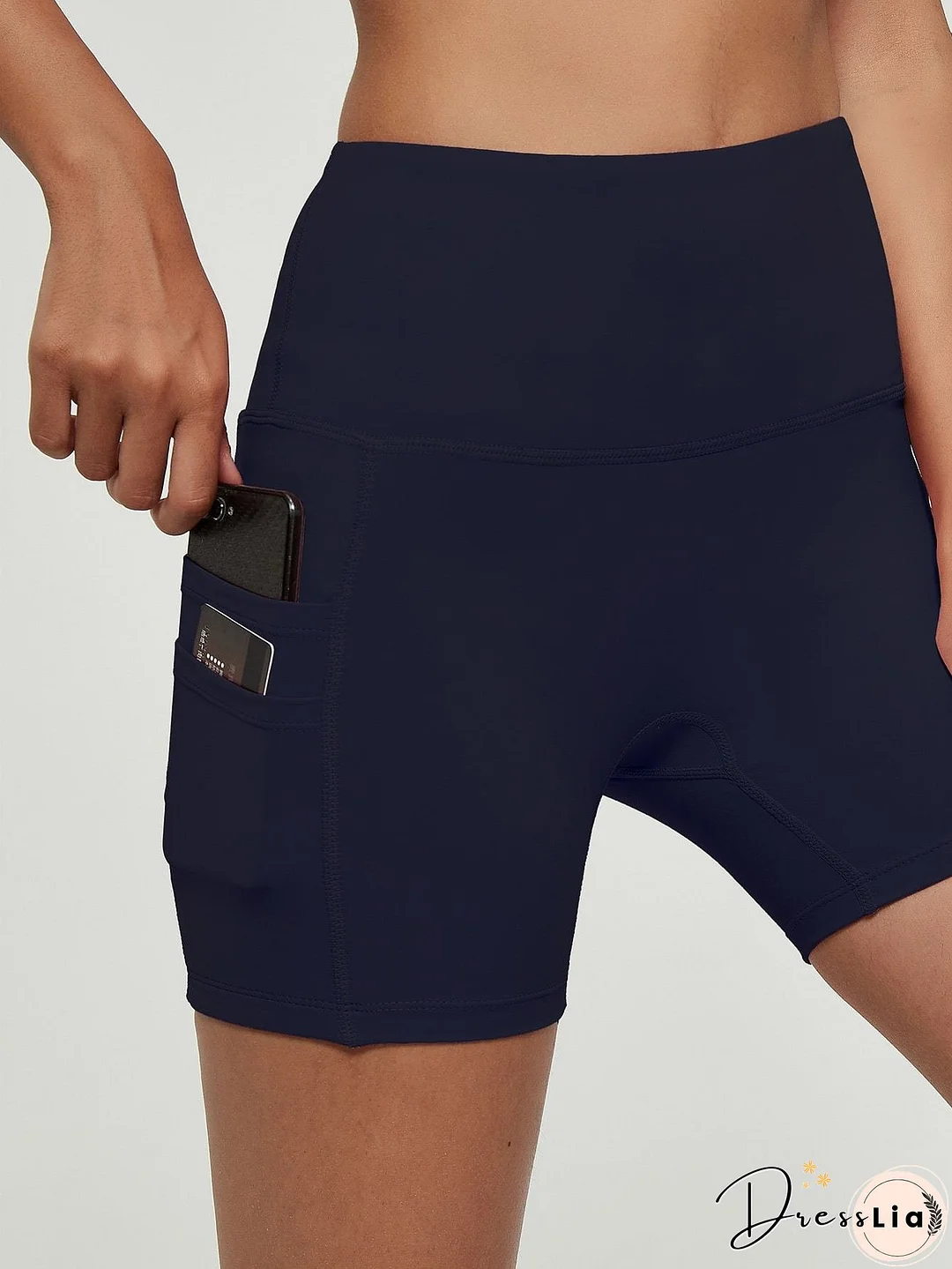 Wide Waistband Sports Biker Shorts
