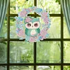 Diamond Painting Acrylic Single-Sided Wreath Owl Hanging Pendant
