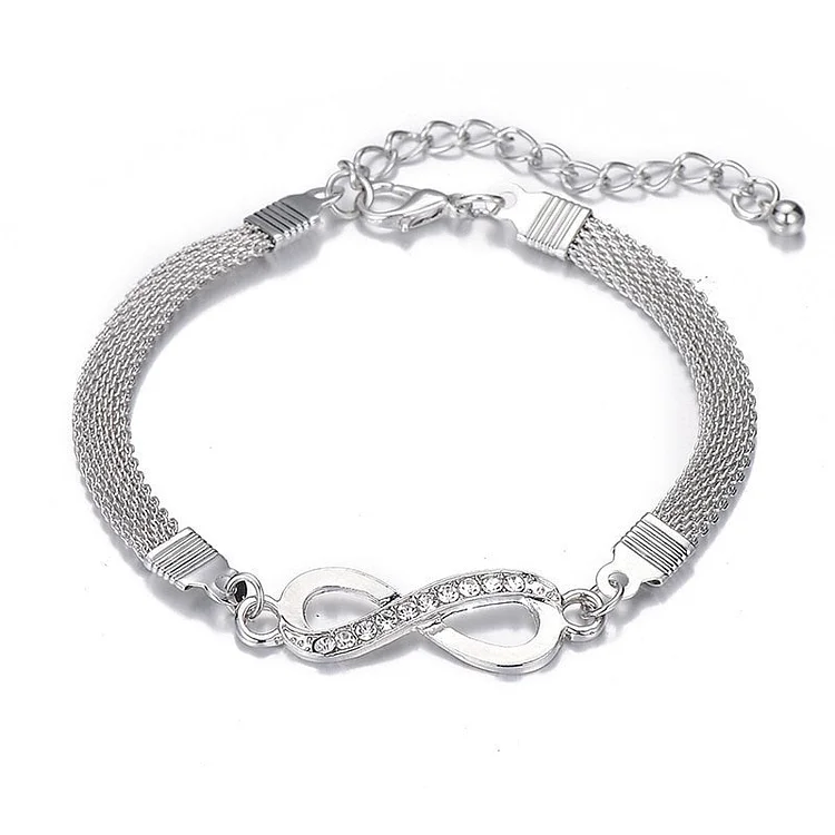 Rhinestone Infinity Bracelet Men&Women Jewelry