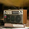 Retro Bluetooth Cassette Radio, CD Tape Player, Classic 80s Style, DSP FM Radio, Stereo Playback, Support TF Card/SD/USB Playback, USB Rechargeable