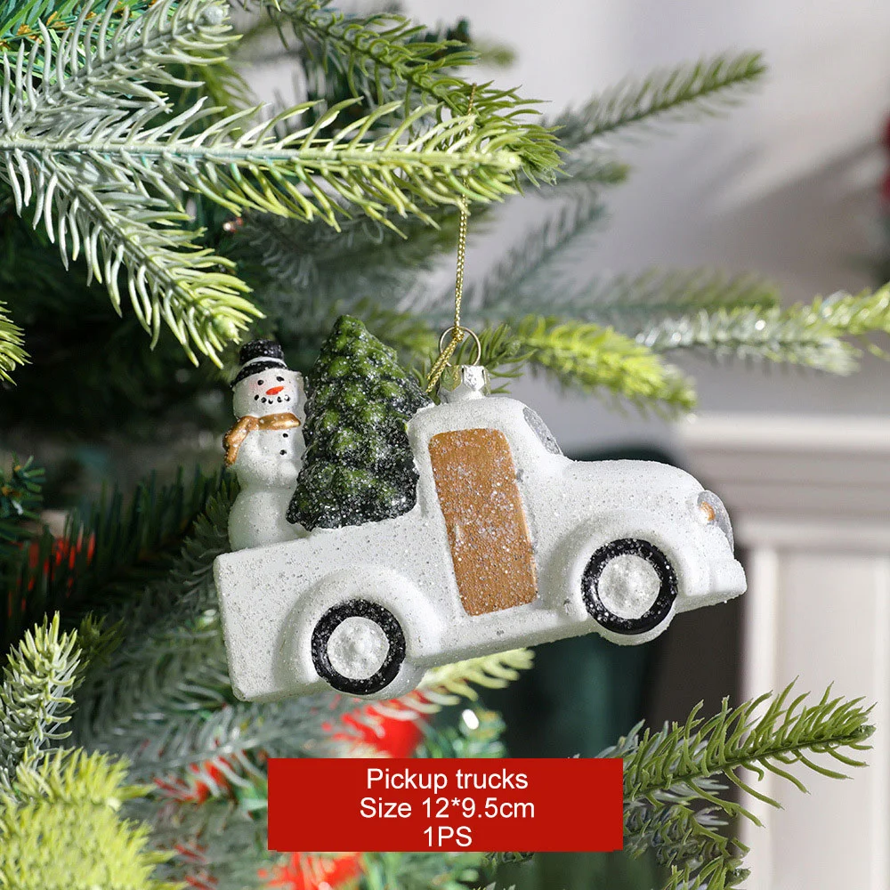 Christmas plastic painted three-dimensional pattern pendant holiday ornaments