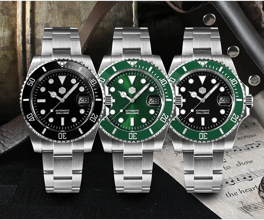 San Martin Fans Discount Edition Sub Diving Watch - SN0017G-B