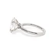 Platinum 6ct Oval Cut Lab Diamond Hidden Halo 4 Prongs Engagement Ring