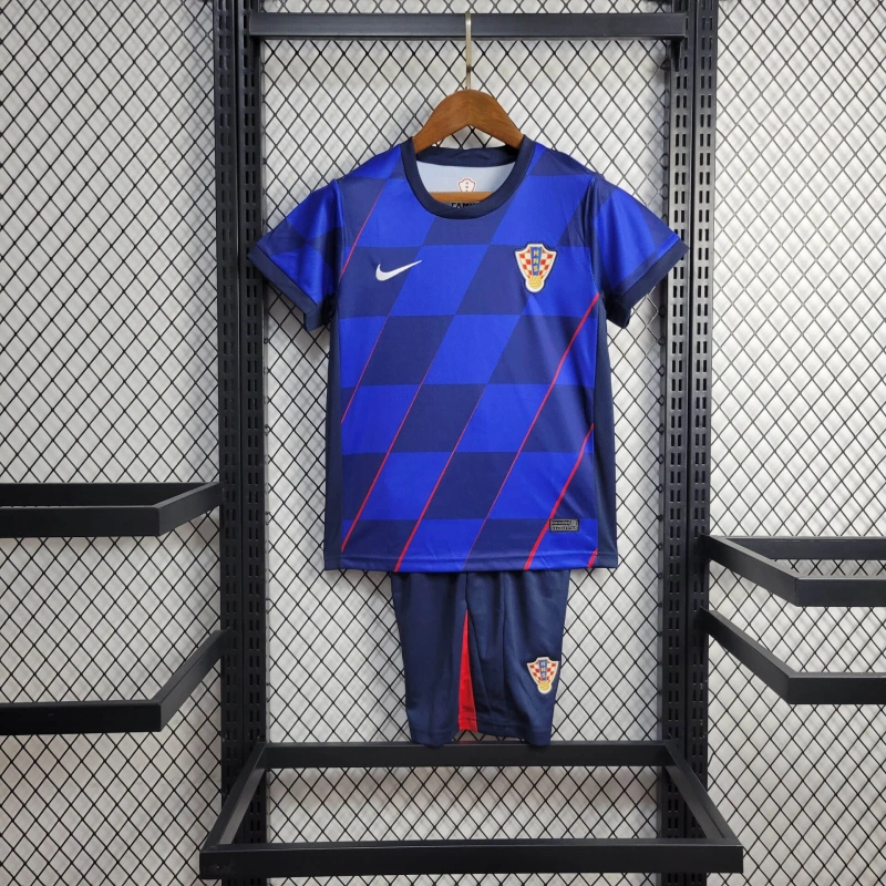 Croatia 2024 Away Stadium Kids Kit