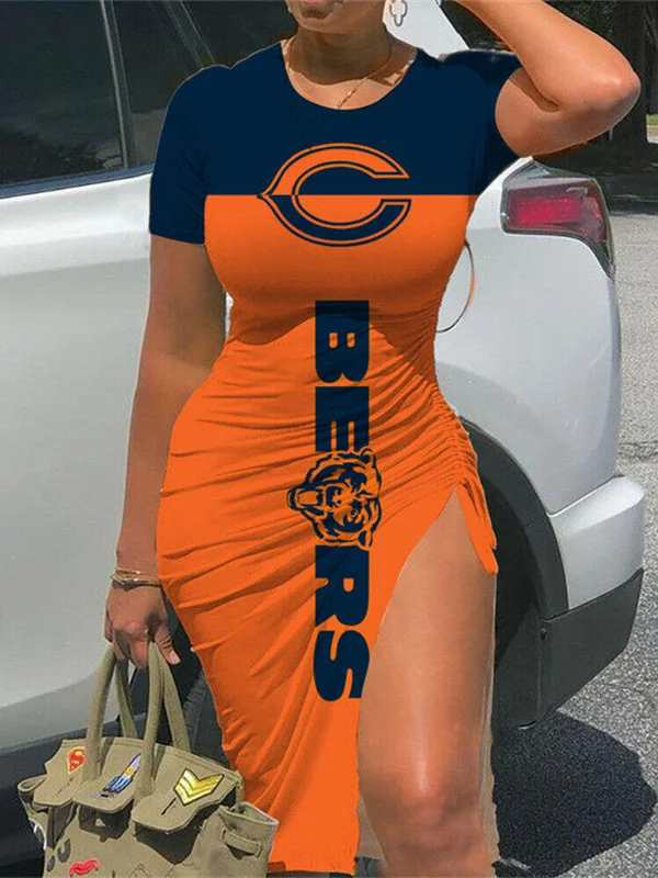 Chicago Bears Women's Slit Bodycon Dress