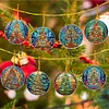 8Pcs DIY Christmas Tree Diamond Painting Pendant（Single Sided)