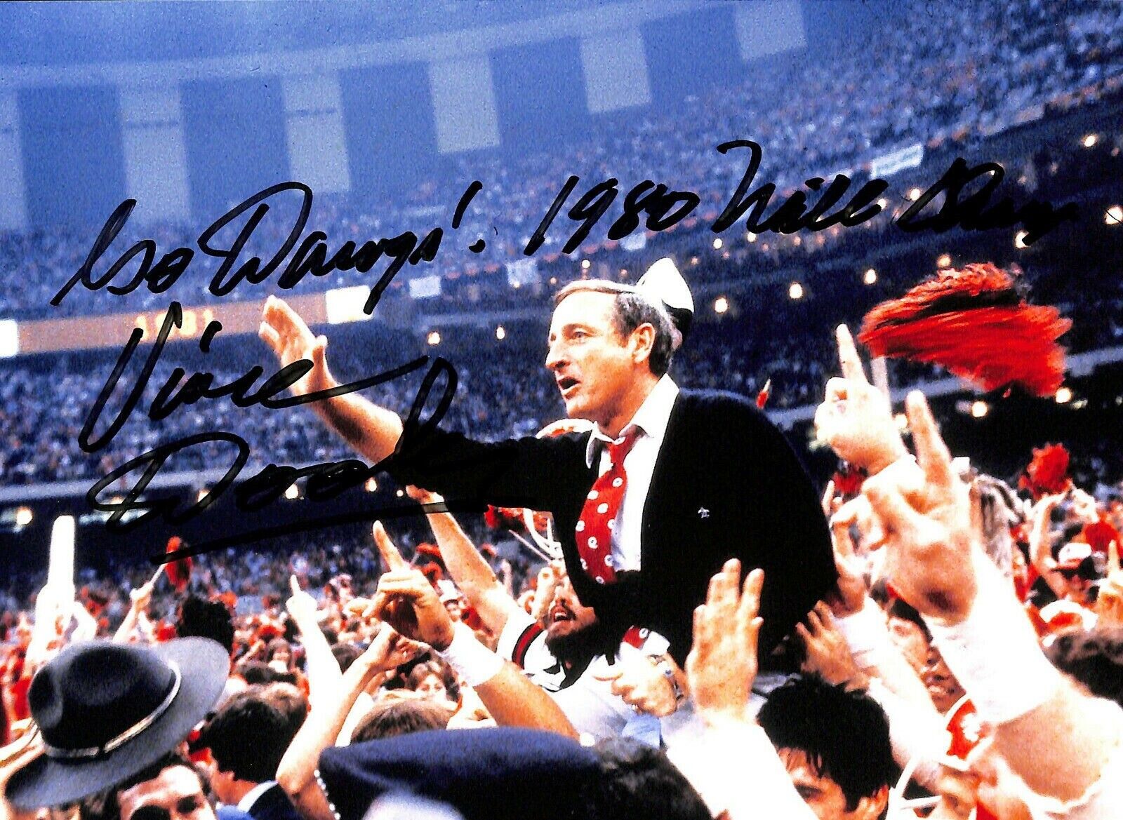 Vince Dooley Autographed Signed 8x10 Photo Poster painting ( Georgia Bulldogs ) REPRINT