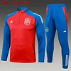 2024 Spain Half-Pull Training Suit Red Football Shirt 1:1 Thai Quality