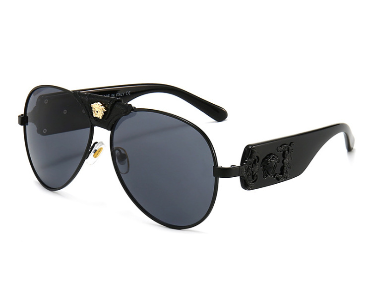 Retro Metal Trendy Driving Mature Women's Sunglasses