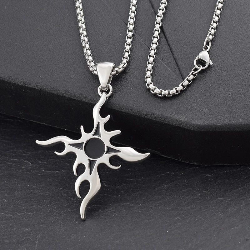 Hip-Hop Vintage Style Animal Letter Alloy Titanium Steel Plating Men’s Pendant Necklace Men Pendant Necklaces