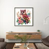 Flowers And Animals Couple Blue Jay-Full Embroidery 3 Strands 11CT Stamped Cross Stitch-40*40CM