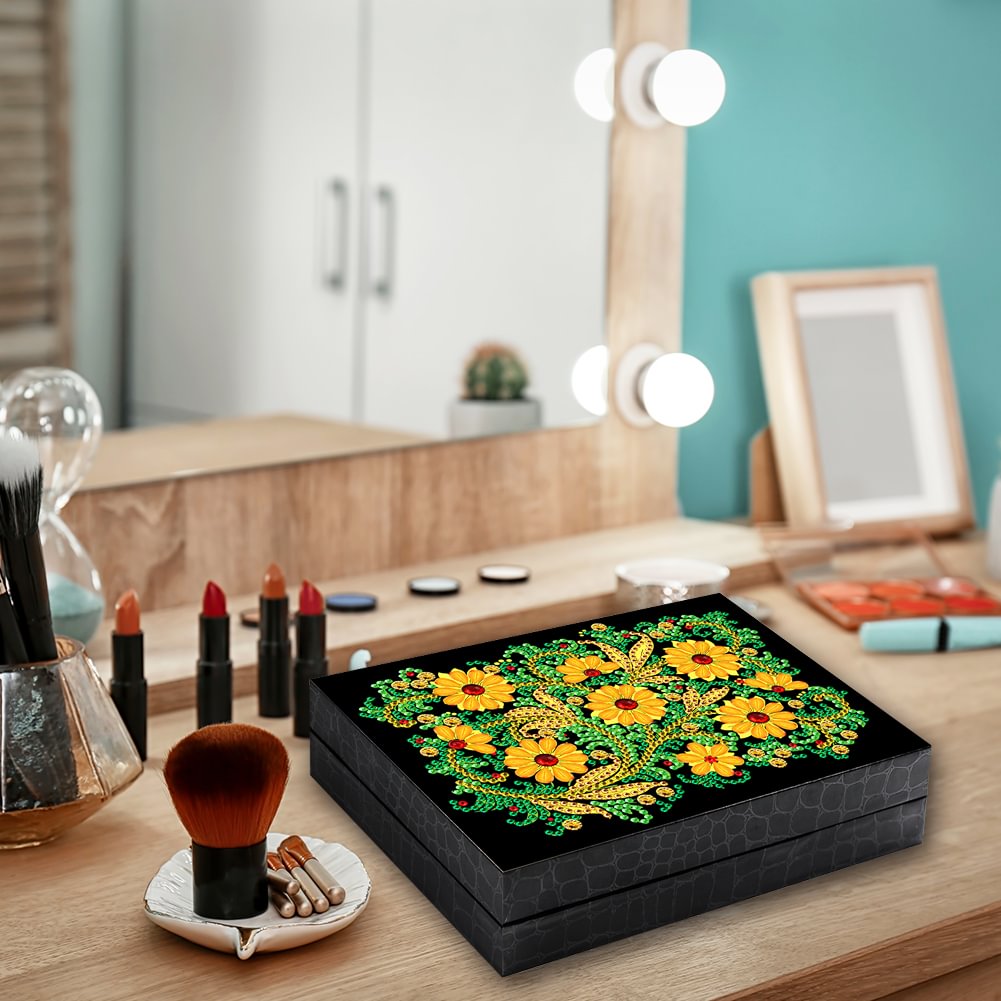 DIY Resin Flower Jewelry Box SpecialShaped Diamond Painting Storage