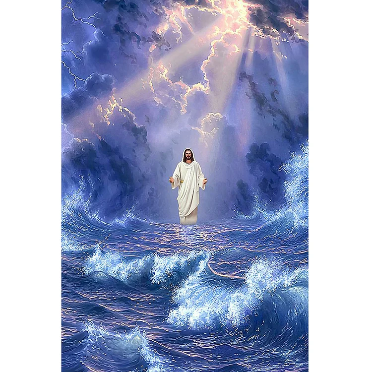 Full Round Diamond Painting - Jesus On The Waves 35*50CM
