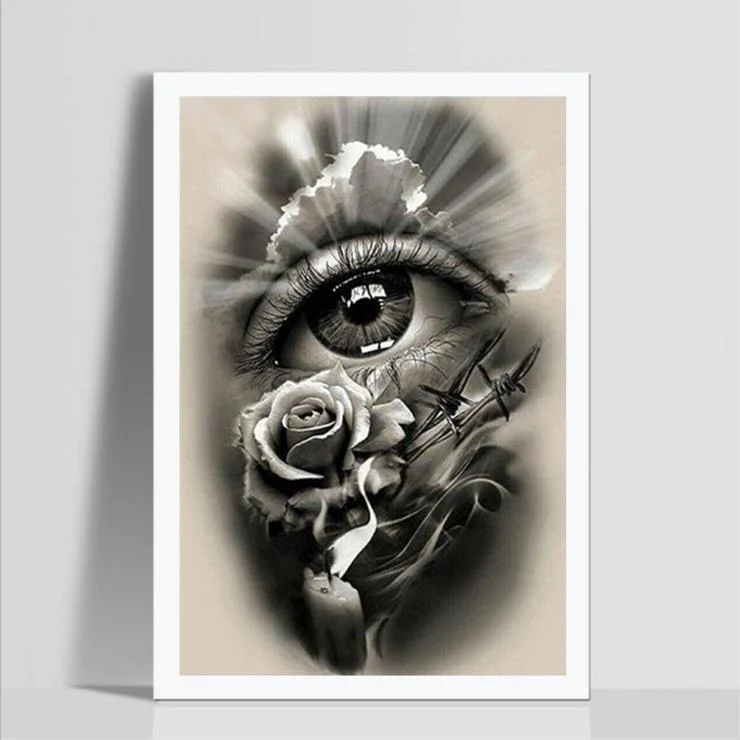 Diamond Painting - Full Round Drill - Black Eye Flower(30*40cm)