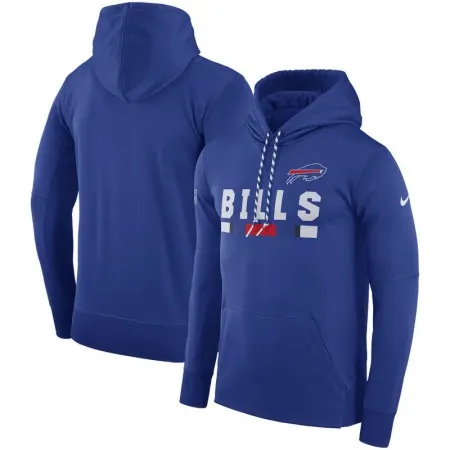 Men's Buffalo Bills  Royal Sideline Team Name Performance Pullover Hoodie