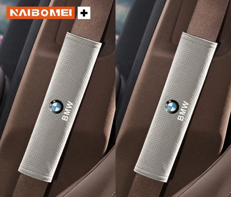 Suede punched car seat belt shoulder cover（2PCS）