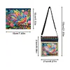 Vintage-Inspired 5D DIY Diamond Painting Waterproof Adjustable Strap Shoulder Cross Bag Kit(Flower Bird)