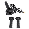 3Pin Electric Bike Throttle Handlebar with Grips Cover Ebike Throttle Grip Cable Kit 12V-72V Electric Bike Throttle Grip for Lectric XP4 Macfox X1 HappyRun Freego