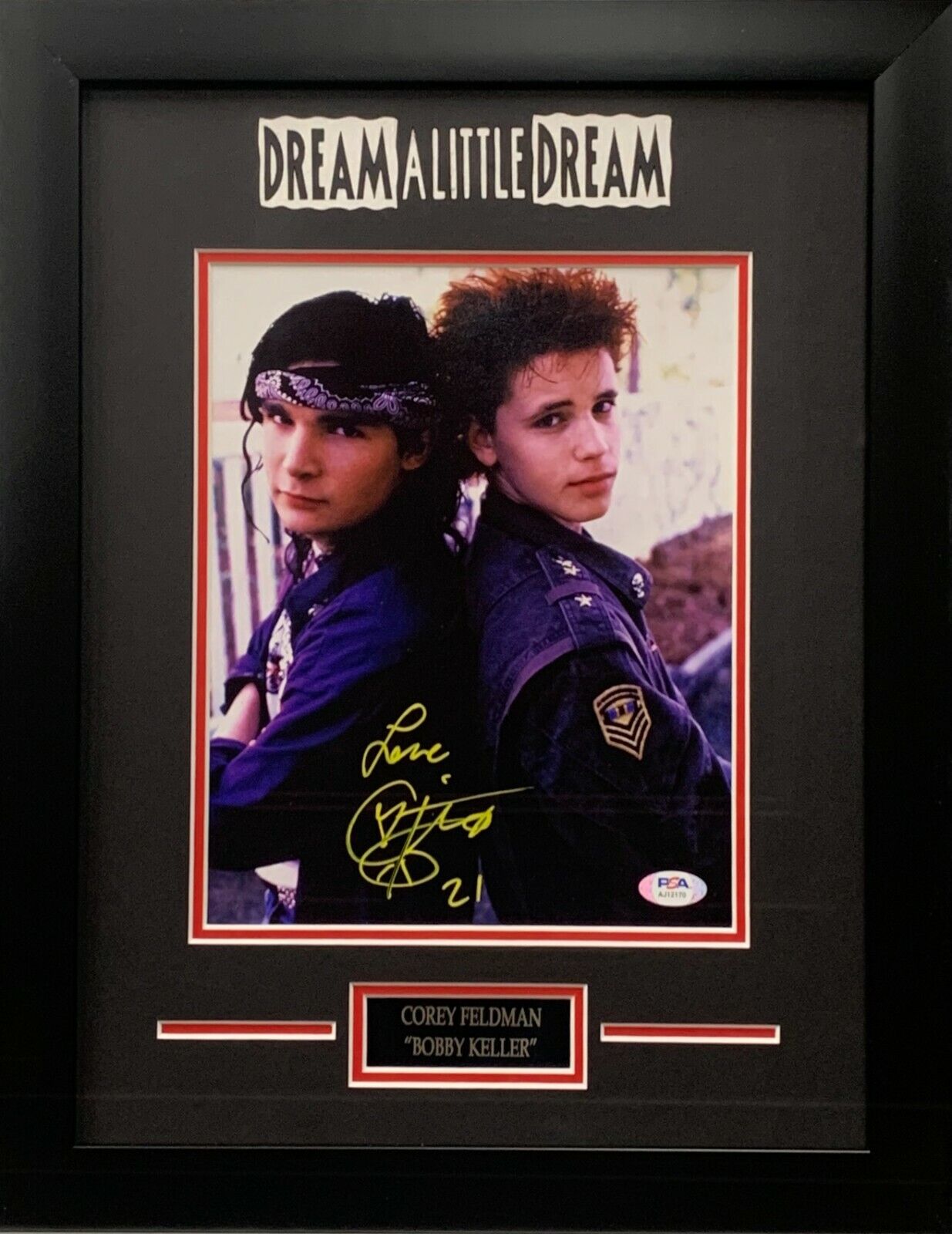 Corey Feldman autographed inscribed framed 8x10 Photo Poster painting Dream a Little Dream PSA