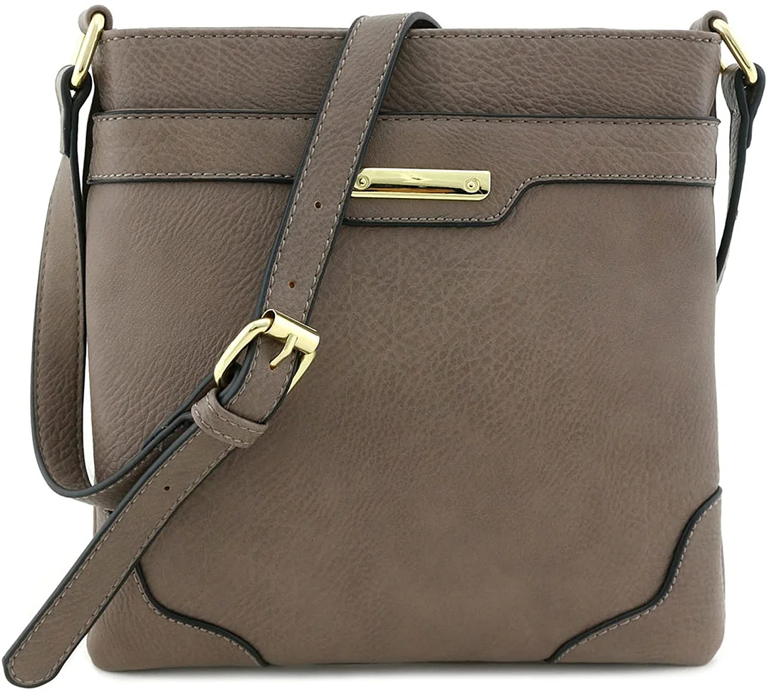 Stylish Women's Shoulder Bags Modern Classic Crossbody Bag with Gold Plate