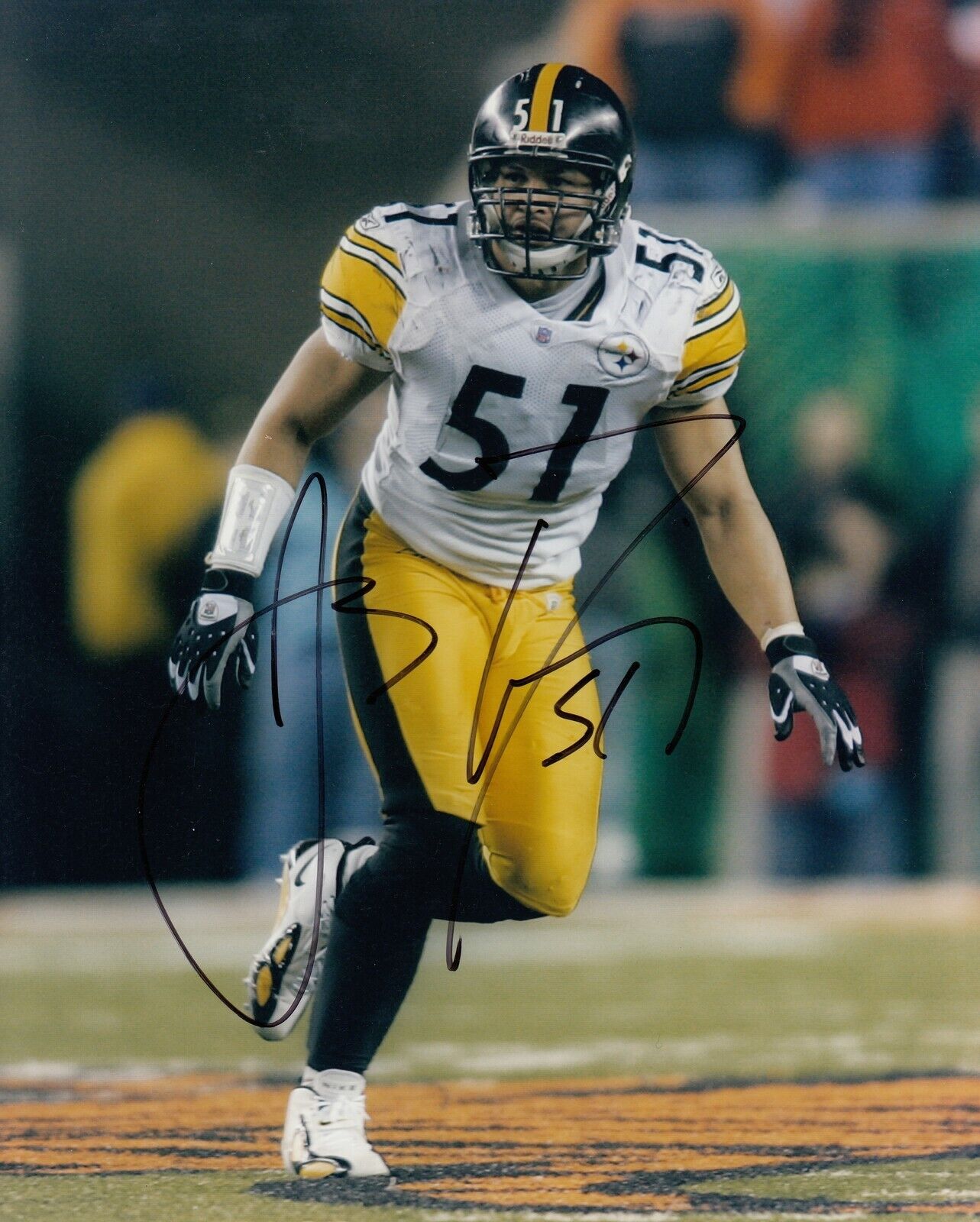 James Farrior#0 8x10 Signed Photo Poster painting w/ COA Pittsburgh Steelers