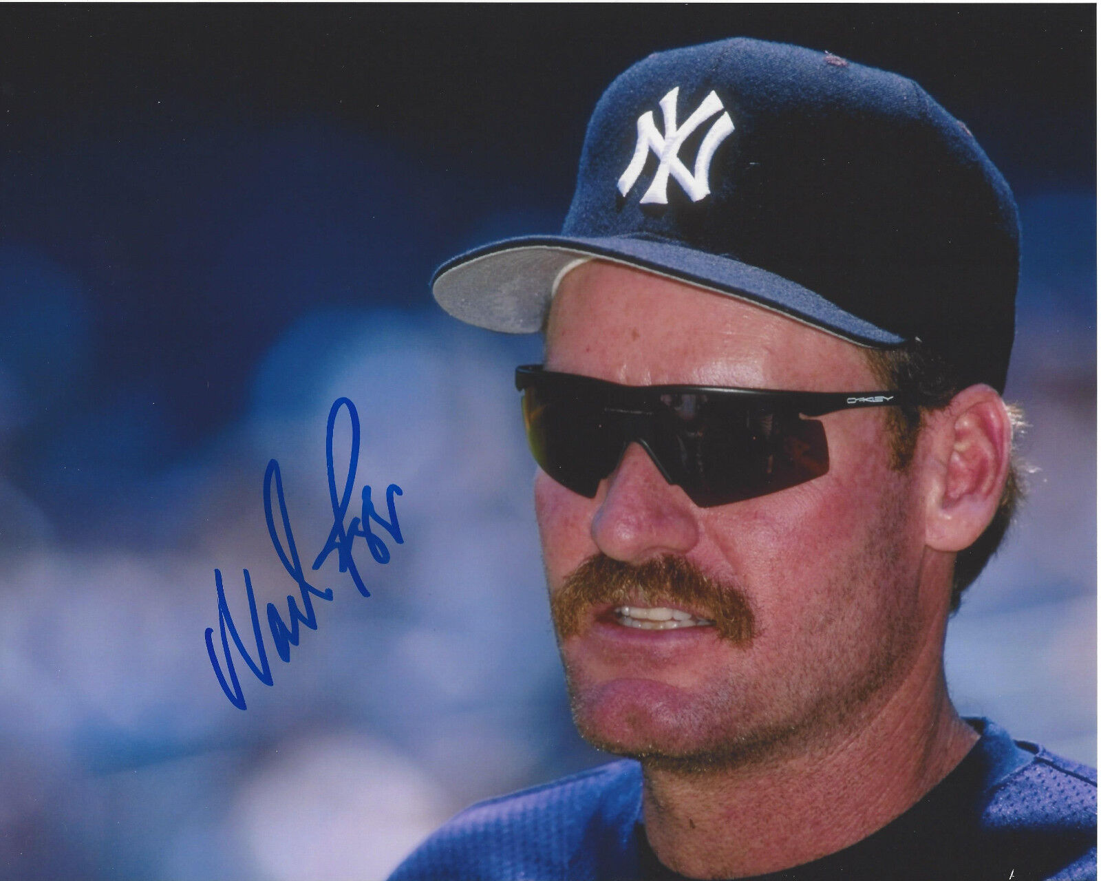 NEW YORK YANKEES WADE BOGGS HAND SIGNED AUTHENTIC 8X10 Photo Poster painting B w/COA NY MLB HOF